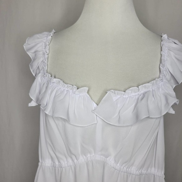 INC International Concepts Ruffle-Trim Empire Top White NWT $50 Size Large - Picture 5 of 11